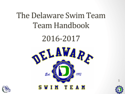 The Delaware Swim Team Team Handbook 2016-2017