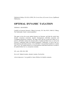 optimal dynamic taxation - Durham University Community