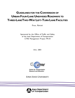 Conversion of Four-Lane to Three-Lane