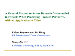 A General Method to Assess Domestic Value