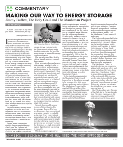 making our way to energy storage