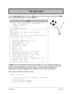 HOMEWORK: The Ball Class