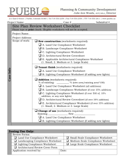 Site Plan Review Worksheet Checklist