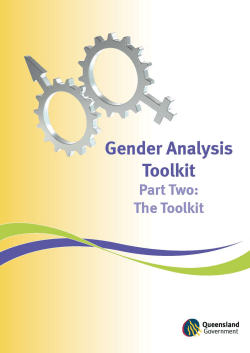 Gender Analysis Toolkit - Part Two: The Toolkit