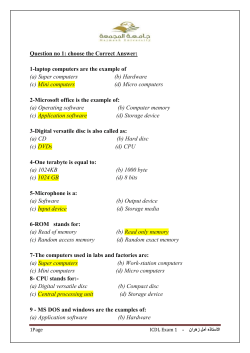 Question no 1: choose the Correct Answer: 1
