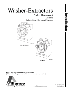 Installation for Washer-Extractors, Pocket Hardmount Variable