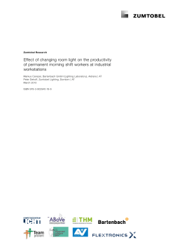 Effect of changing room light on the productivity of