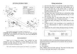 FITTING INSTRUCTION Fitting instructions 1. Get lower the wheel