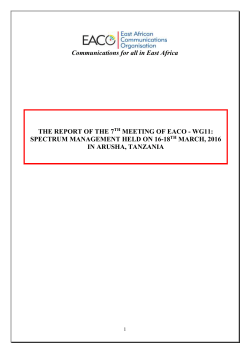 the report of the 1st eaco wrc-15 preparatory task force meeting held