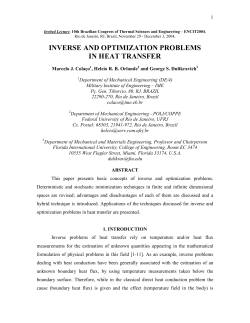inverse and optimization problems in heat transfer - maidroc