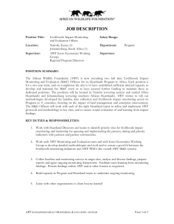AWF Livelihoods Evaluation Officers