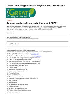 Neighborhood Commitment Form 2016