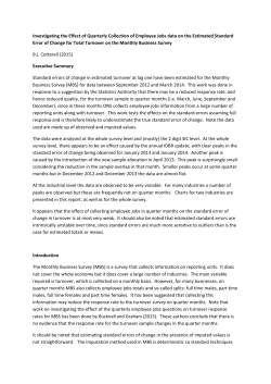 Investigating the effect of quarterly collection of employee jobs data