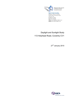 Daylight and Sunlight Study 113 Holyhead Road, Coventry CV1
