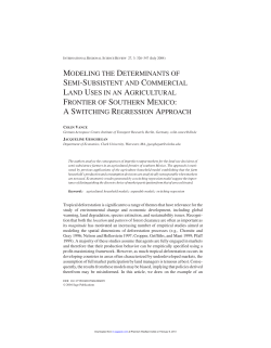 modeling the determinants of semi-subsistent and