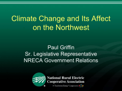 Climate Change Legislation and Potential Impacts to the Northwest