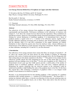 1 Low-Energy Electron Reflectivity of Graphene on Copper