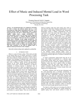 Effect of Music and Induced Mental Load in Word Processing Task