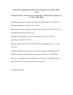 Turetsky et al_Controls on global peat fires and consequences for