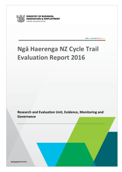 NZ Cycle Trail Evaluation Report 2016