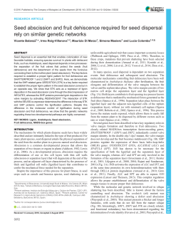 Seed abscission and fruit dehiscence required for