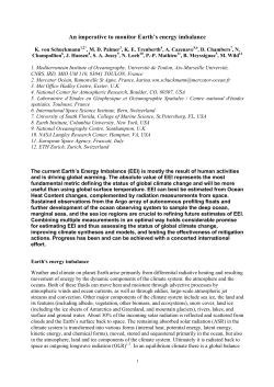 An imperative to monitor Earth`s energy imbalance