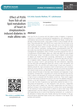 Effect of PUFA from fish oil on lipid metabolism of heart in