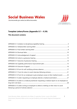 Appendix X (1-39) Template Letters and Forms