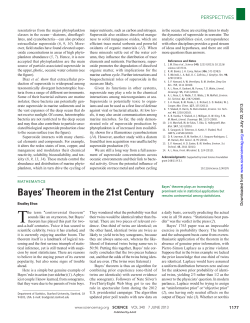 Bayes` Theorem in the 21st Century