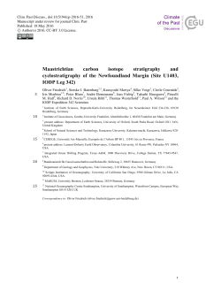 Maastrichtian carbon isotope stratigraphy and cyclostratigraphy of