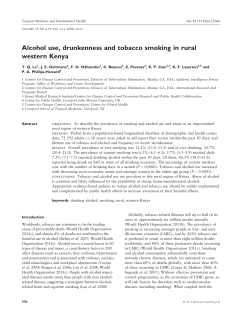 Alcohol use, drunkenness and tobacco smoking in rural western