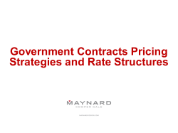 Government Contracts Pricing Strategies and Rate Structures