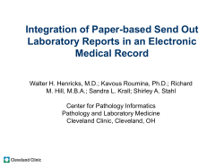 Integration of Paper-based Send Out Laboratory Reports in an