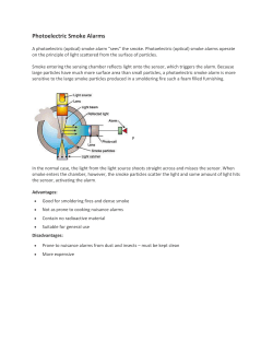 Photoelectric Smoke Alarms