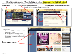 Help viewing league / team schedules.