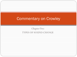 Commentary on Crowley
