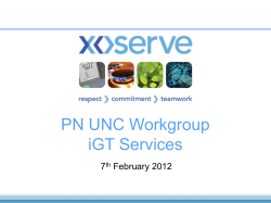 02 February 2012 iGT Process Overview