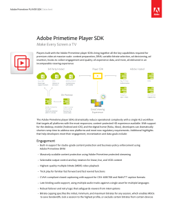 Adobe Primetime Player SDK