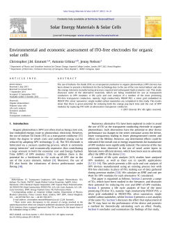 Environmental and economic assessment of ITO