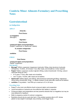 Cumbria Minor Ailments Formulary and Prescribing Notes