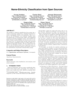 Name-Ethnicity Classification from Open Sources