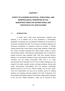 CHAPTER 7 EFFECT OF Al DOPING ON OPTICAL