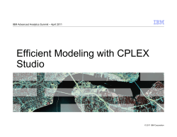 Improved CPLEX Model Development with OPL