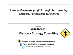 Nonprofit Strategic Restructuring