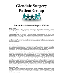 Patient Participation Report 2013-14