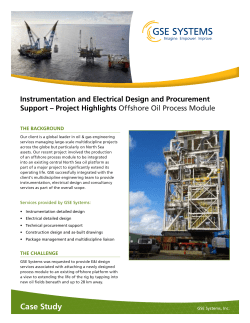 Offshore Oil Module and Electrical Design Case Study