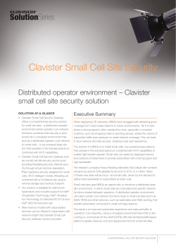Clavister Small Cell Site Security