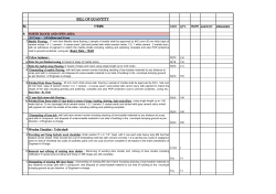 bill of quantity - India Habitat Centre