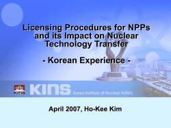 Licensing Procedures for NPPs and its Impact on Nuclear