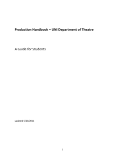 Dress Rehearsal and Production - Theatre UNI